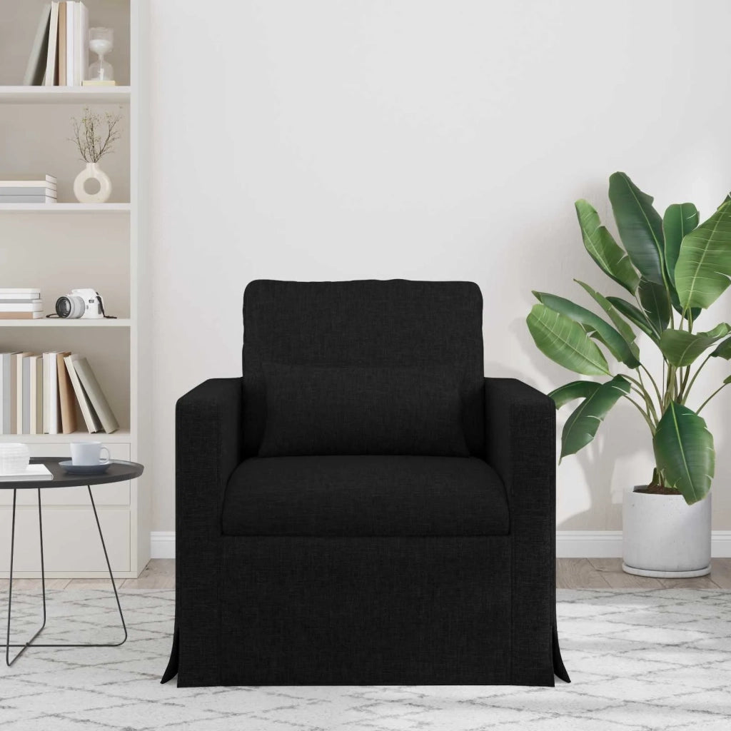 Divano Nero 78 x 78 x 80 cm Tessuto 42024350