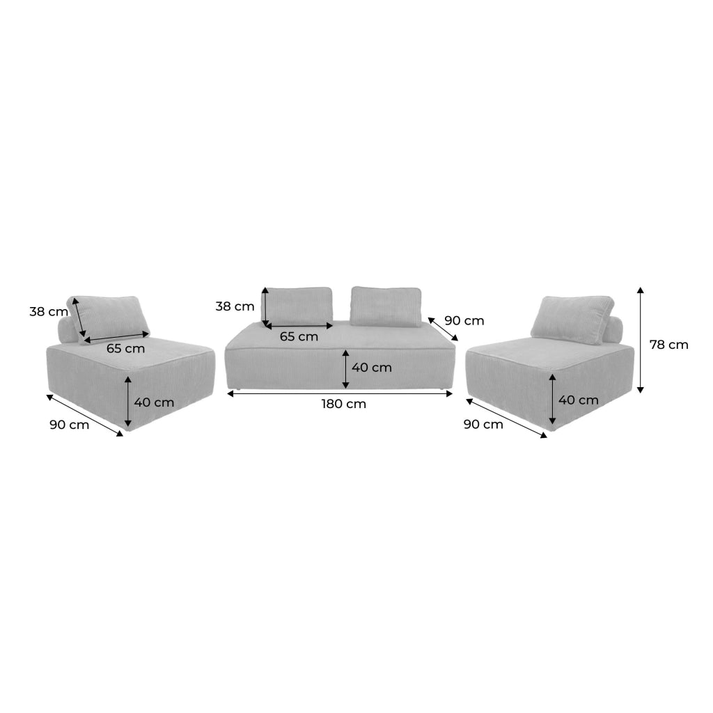 Divano modulare velluto, 4 posti, verde scuro