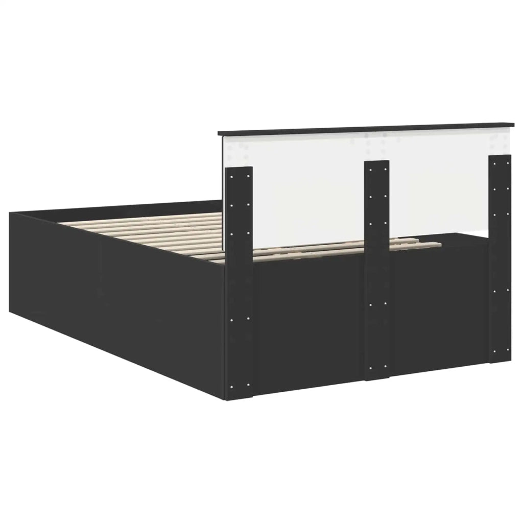 Struttura del letto-Giroletto Nero 135 x 190 cm Legno multistrato 494030