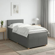 Letto box spring con materasso Grigio Scuro 80 x 200 cm Tessuto 3451336