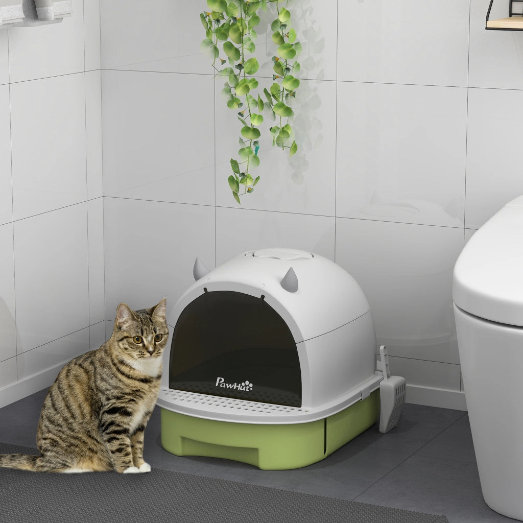 Lettiera per Gatti Chiusa con Vassoio Estraibile ¨C Minimal ¨C Multicolore