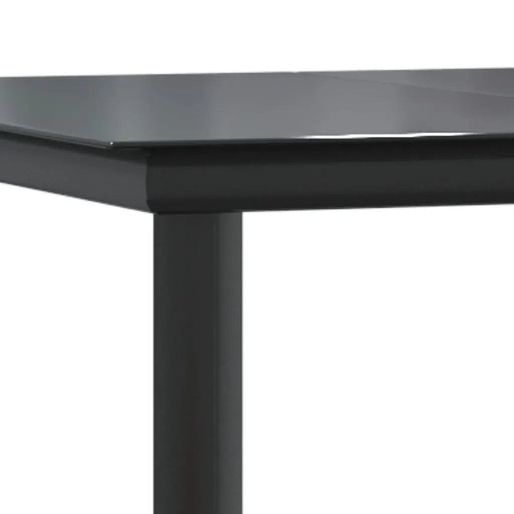 Set da Pranzo da Giardino 7 pz Nero con Cuscini in Polyrattan 3213403