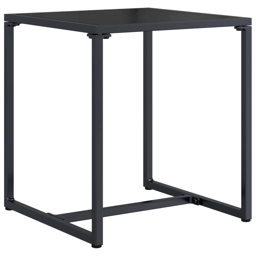 Set Divano da Giardino 3 pcs Nero e antracite Acciaio 42025093