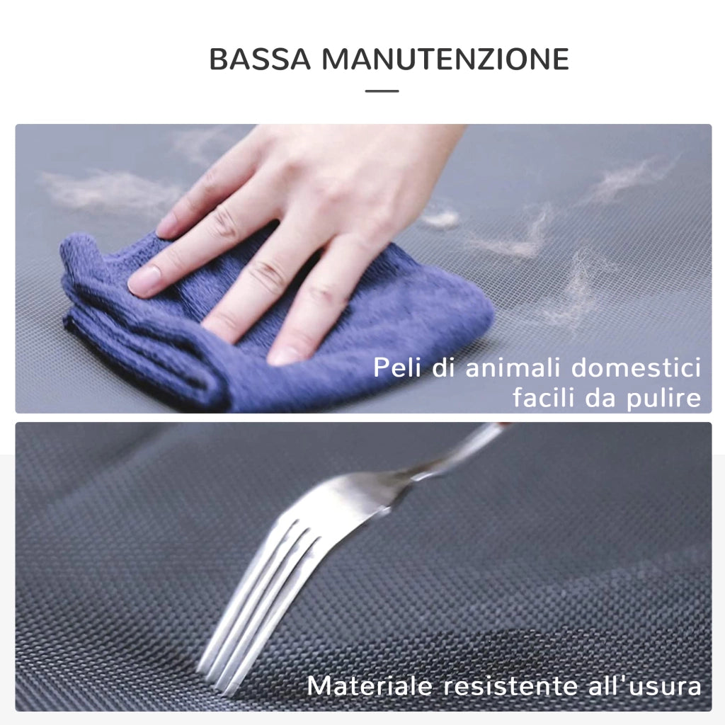 Cuccia per Cani Pieghevole ¨C Minimal ¨C Grigio Acciaio Tessuto 59x46x15
