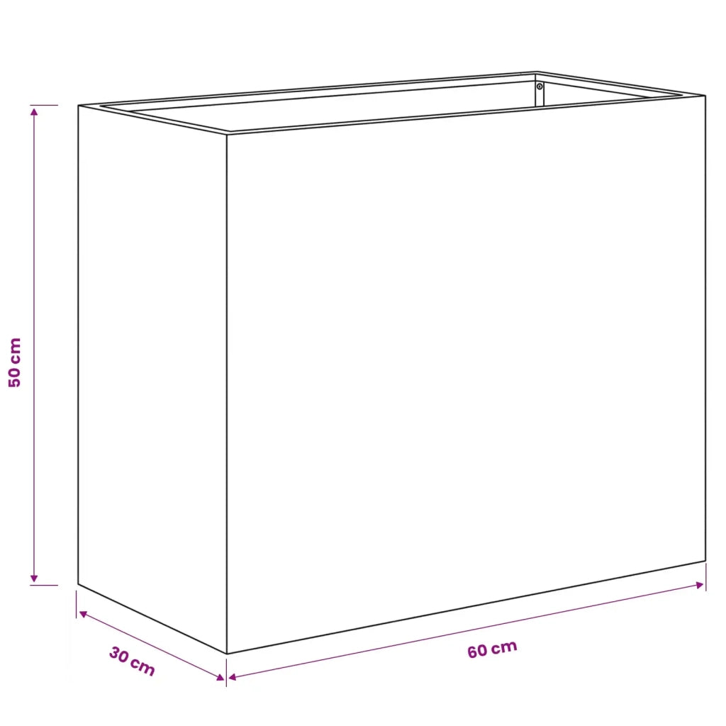 Vaso da giardino Verde Oliva 60 x 30 x 50 cm 8005574