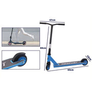 Trade Shop - Monopattino Due Ruote Veloce E Leggero Versatile Per Bambini E Ragazzi Svago - Blu