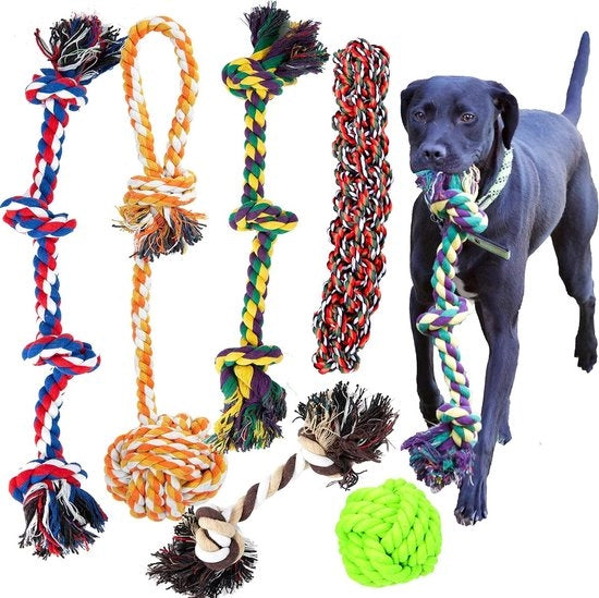 Giocattoli per Cani - 6-pack per Cagne di Taglia Media e Grande - Giocattolo con Corda