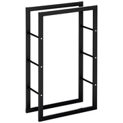 Porta Legna da Esterno ¨C zephmum ¨C Ferro 60x25x100 cm