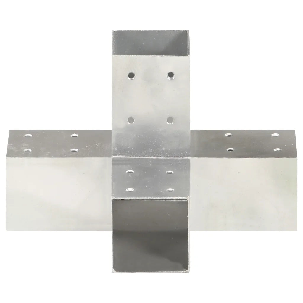 Connettore per Pali a Forma di X in Metallo Zincato 71x71 mm cod mxl 60669