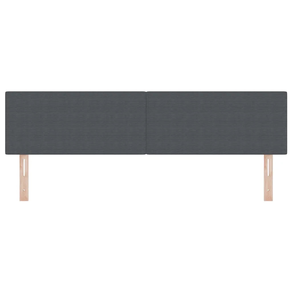 Testiera | Testata Grigio scuro 180 cm Tessuto in Cords