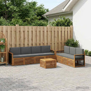 Set divani 8 pz Legno di Acacia Massello 3384113