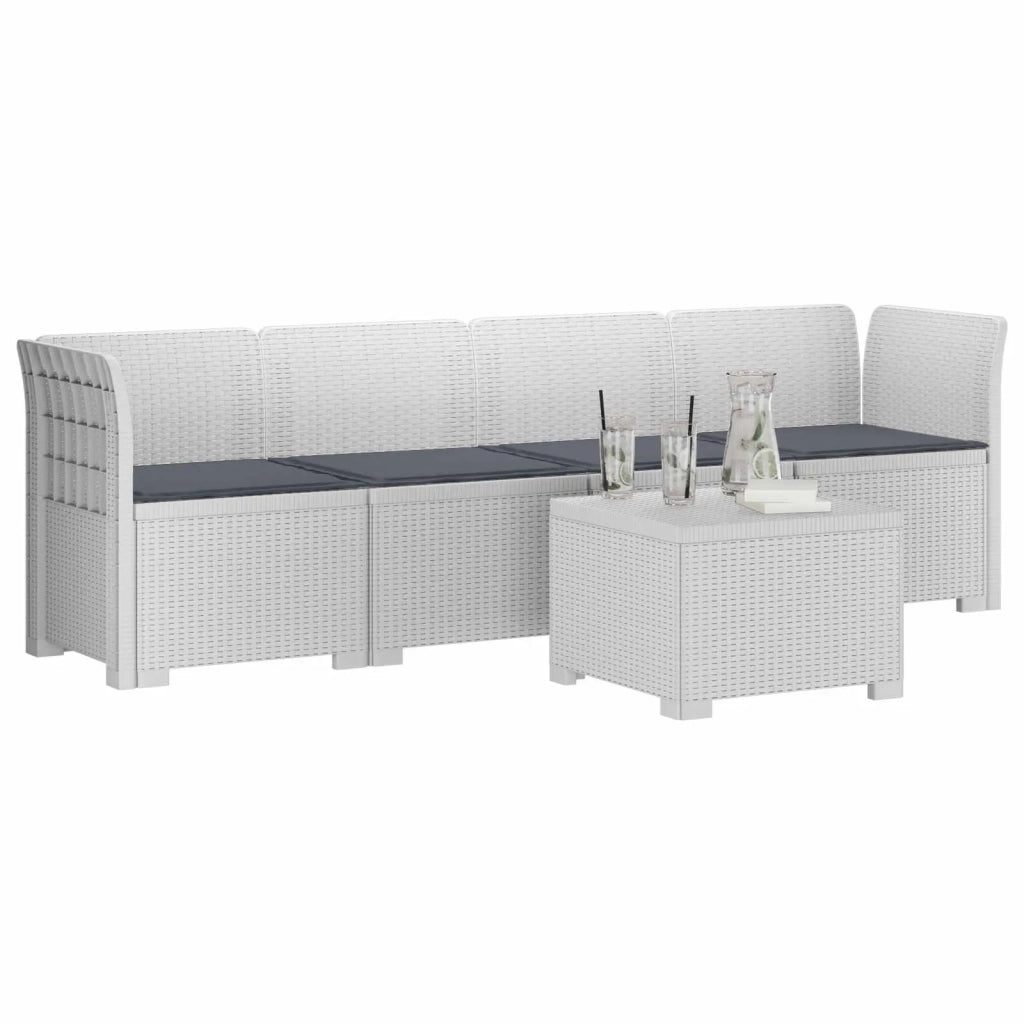 Divano da Giardino a 4 Posti con Cuscini in Stile Rattan PP 3443865