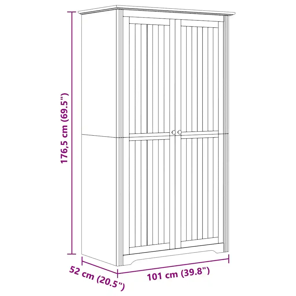 Guardaroba con porta BODO Marrone miele 53,5 x 99 x 173 cm CFW5967835
