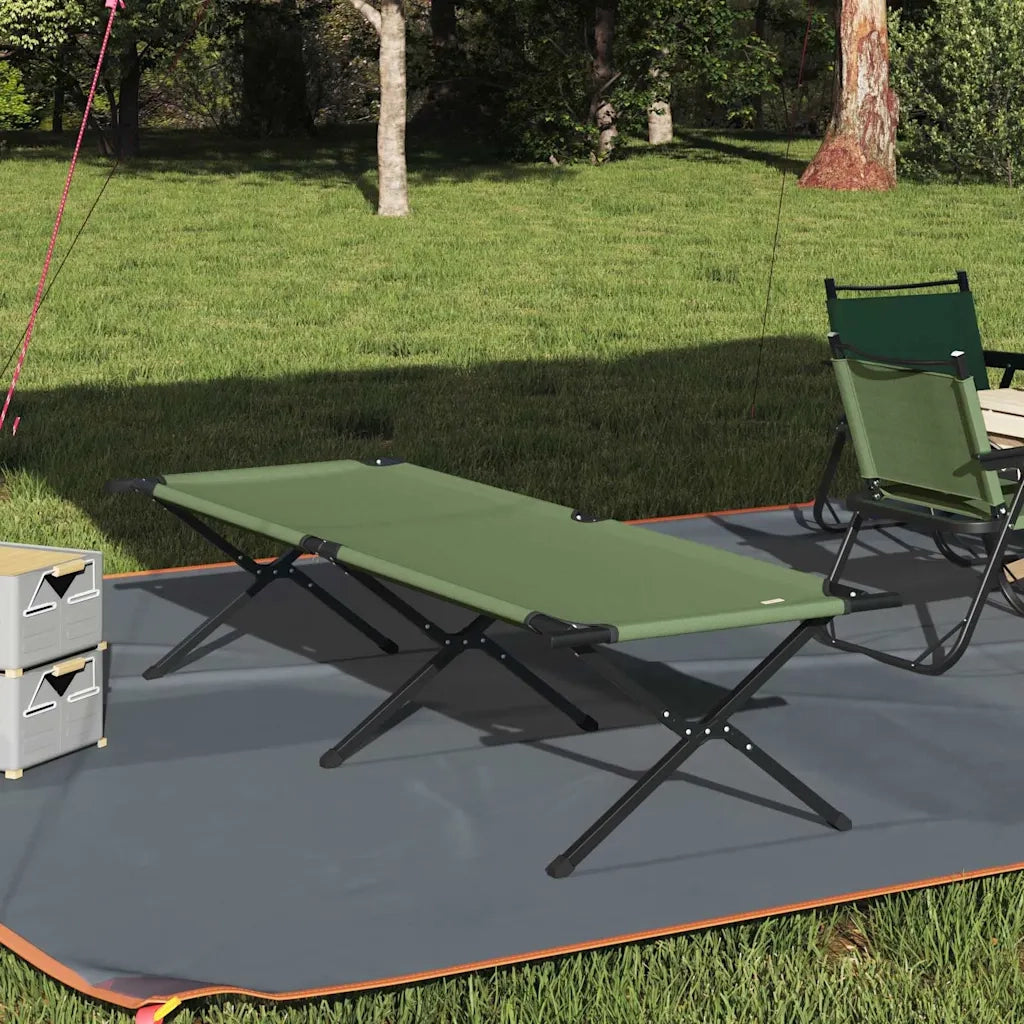 Letto da campeggio pieghevole Verde 210 x 80 x 46 cm 42003190