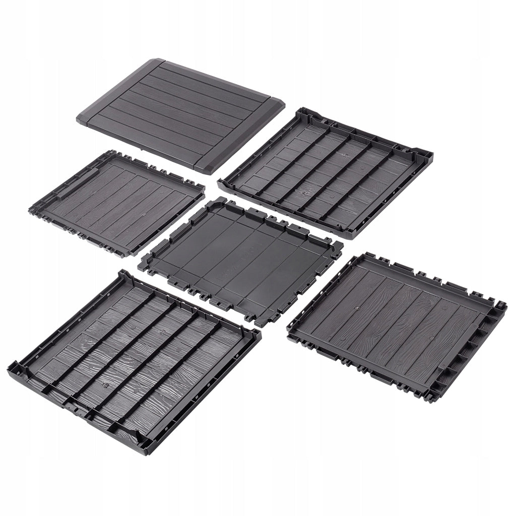 KADAX Box da giardino/balcone da 140 litri, contenitore per giardino, balcone e terrazzo.