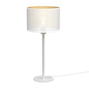 Lampada da tavolo loft bianca oro Ø25 E27 metallo Luminex