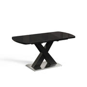 Tavolo da pranzo Chinto Nero 120 x 80 cm Estensibile Vicco