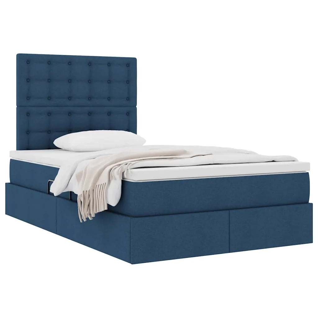 Letto con contenitore e materasso Blu 120 x 200 cm Poliestere 3371903