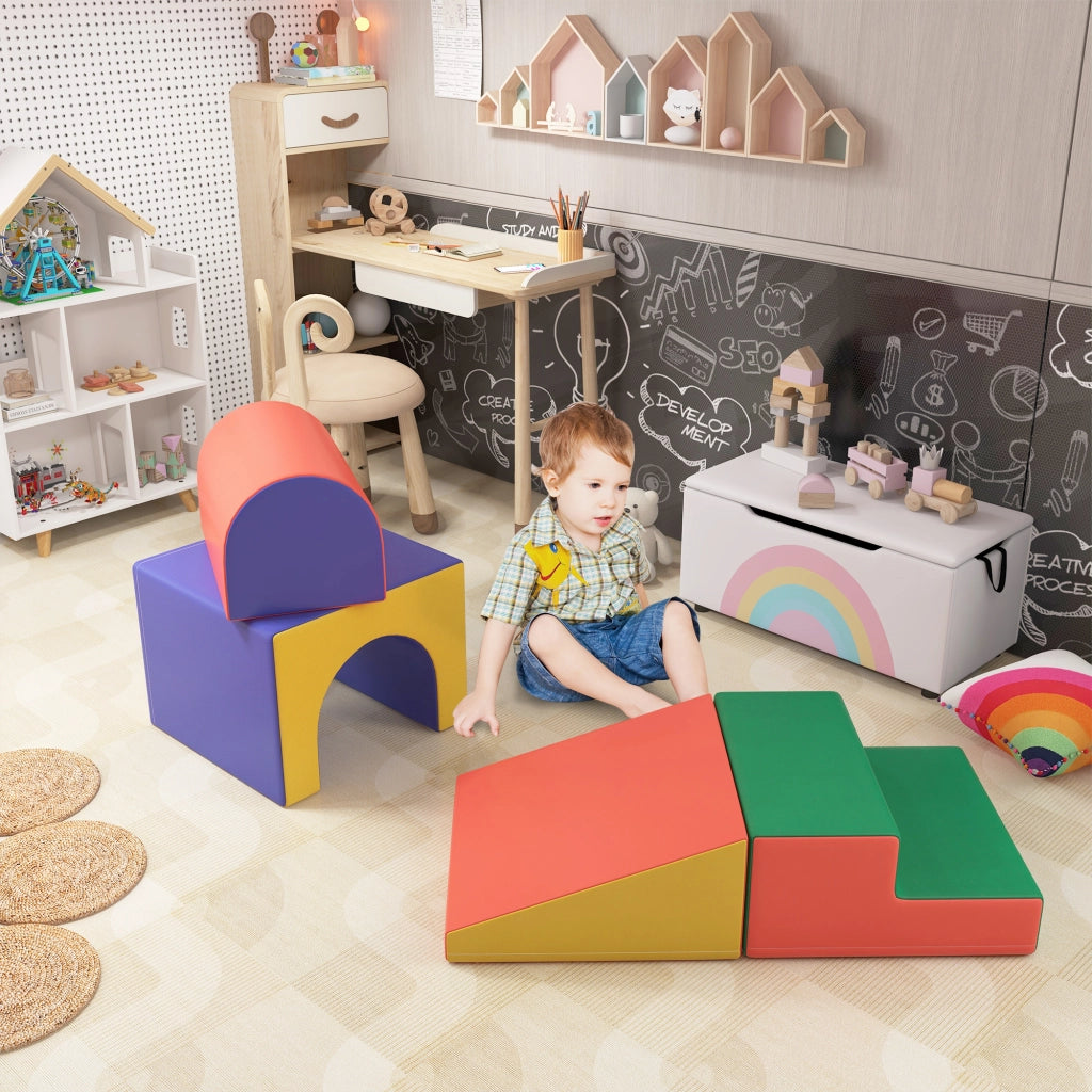 Set 4 Moduli Motricit¨¤ Bambini ¨C Xylo ¨C Schiuma EPE Multicolore