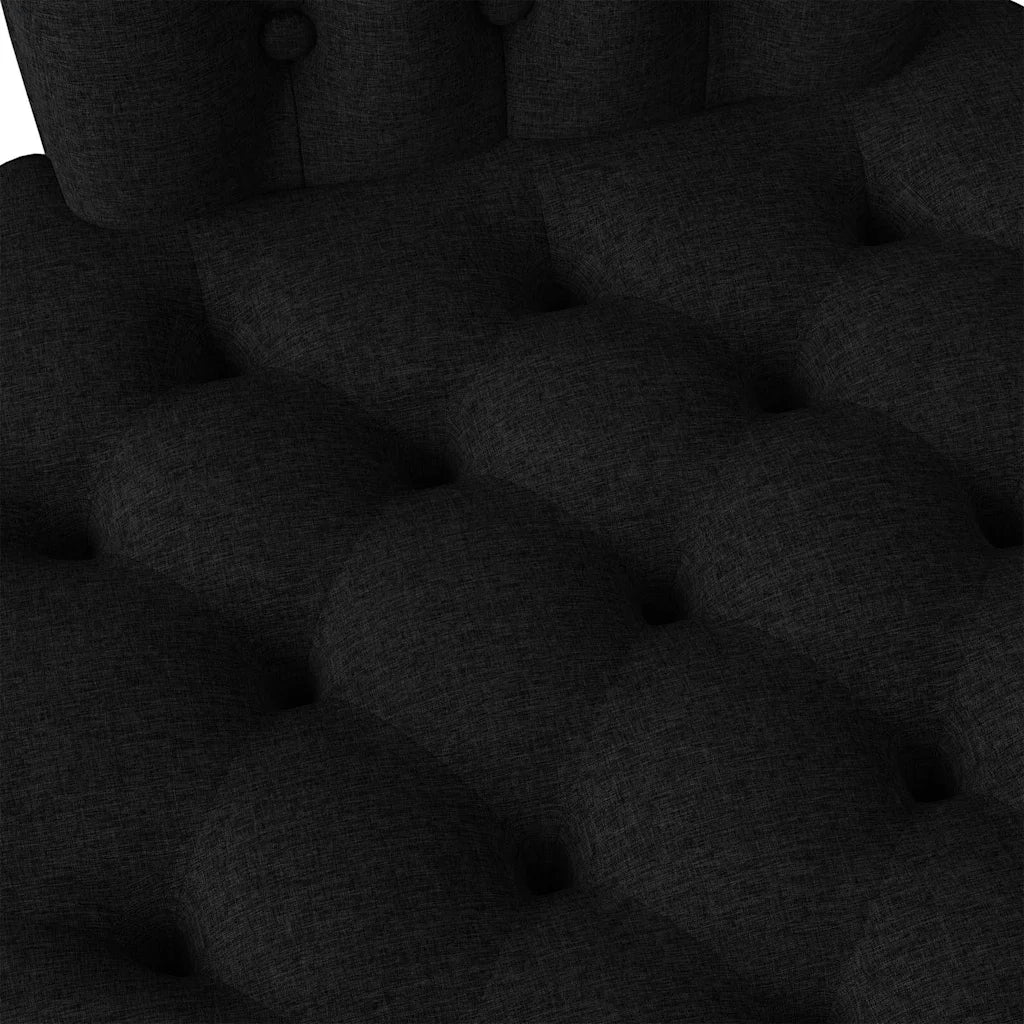 Poltrona Slipper Nero 56,5 x 70 x 110 cm Tessuto 42020680