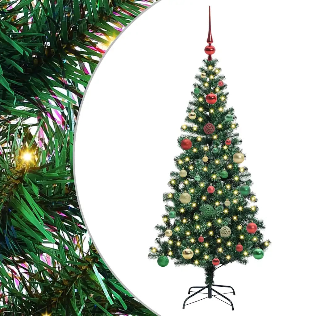 Albero di Natale artificiale con luci integrate Verde 150 cm 3396757