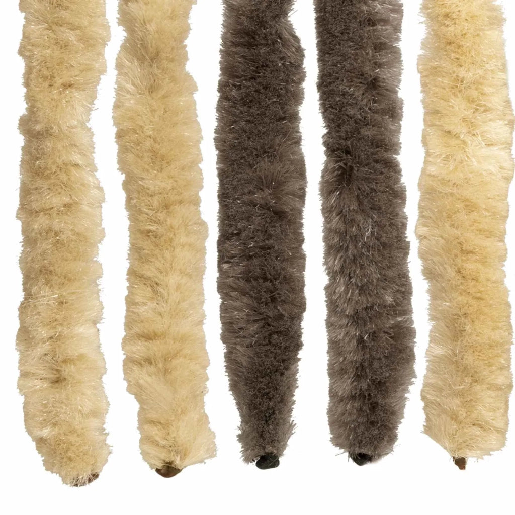 Tenda per insetti in chenille Marrone Scuro e Beige 56 x 200 cm 42034430