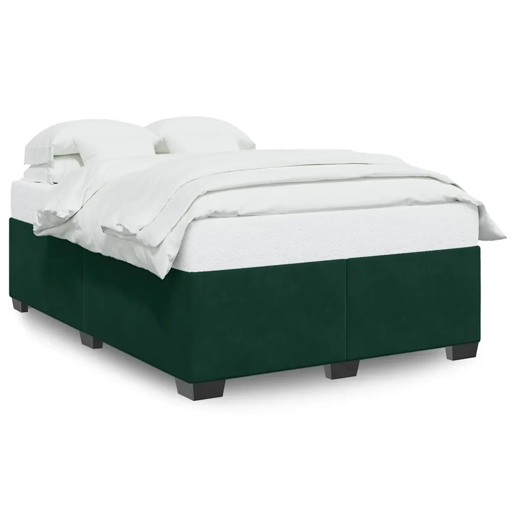 Giroletto senza Materasso Verde Scuro 160x200 cm in Velluto 3284646