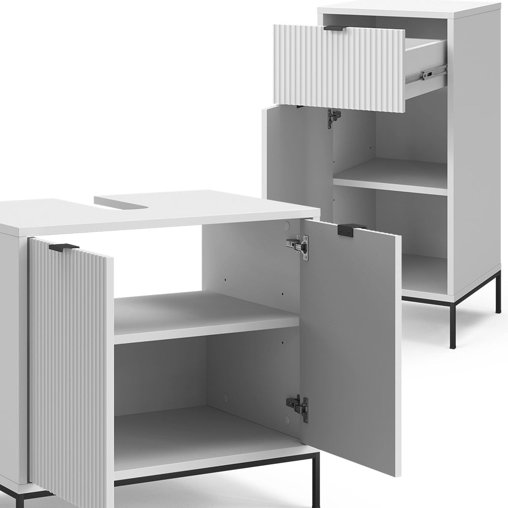 Vicco Set di mobili da bagno Bianco 4 parti