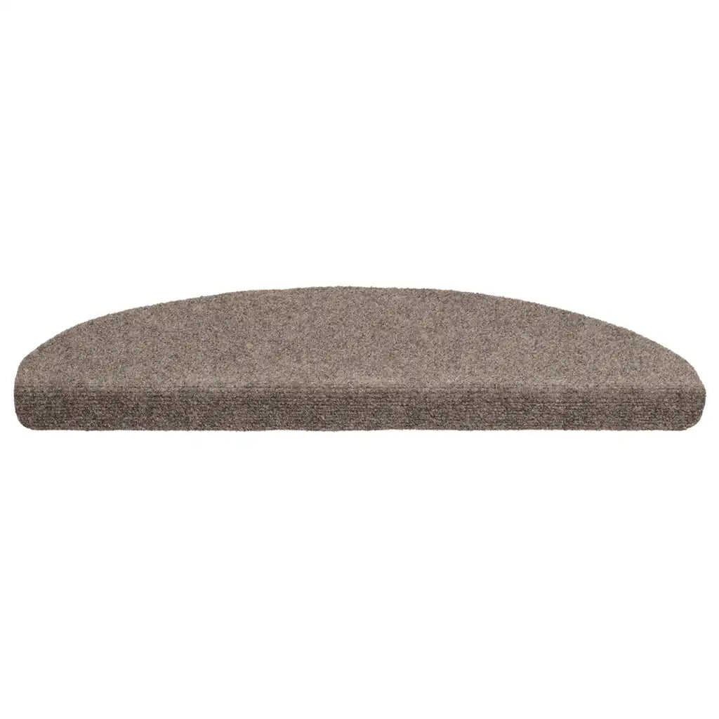 vidaXL Tappetini per scale autoadesivi 20 pz 65x21x4 cm beige semicircolari grandi