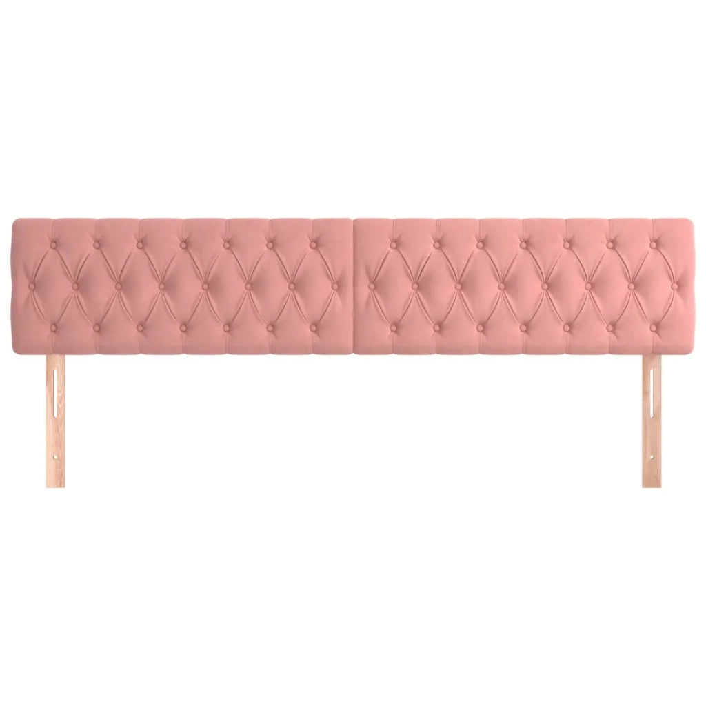 Testiera Rosa 180x7x78/88 cm in Velluto 346381