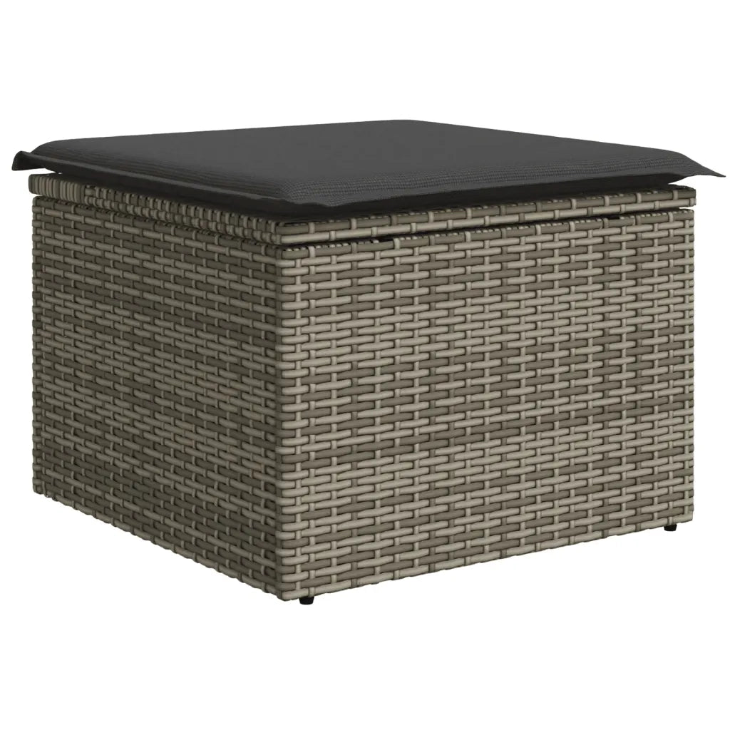 Set Divani da Giardino 13 pz con Cuscini Grigio in Polyrattan 3256760