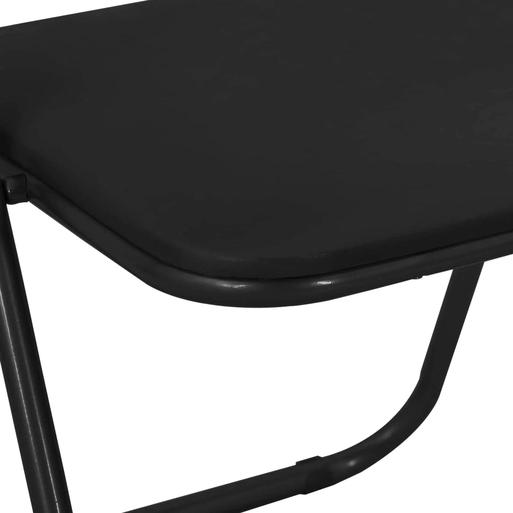 Sedia pieghevole 2 pcs Nero 48 x 43,5 x 81 cm Pelle Sintetica 42029048