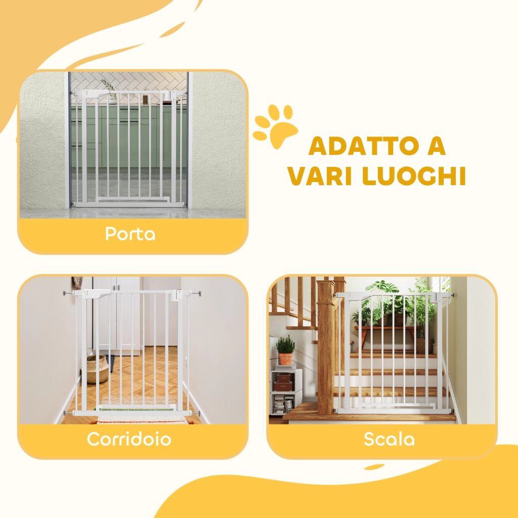 Cancelletto di Sicurezza per Bambini ¨C Xylo ¨C Bianco, 76-81x76 cm
