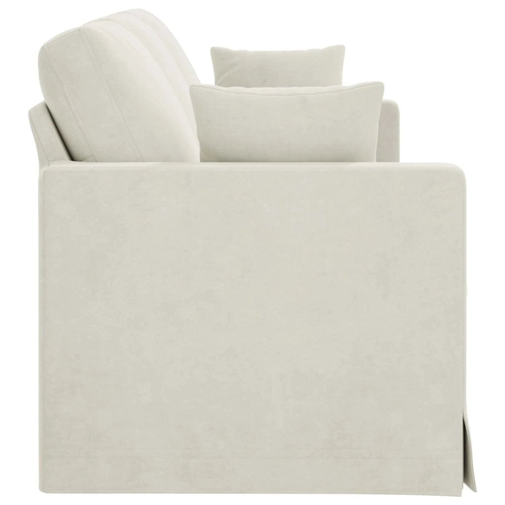 Divano Crema 198 x 78 x 80 cm Velluto 42024438