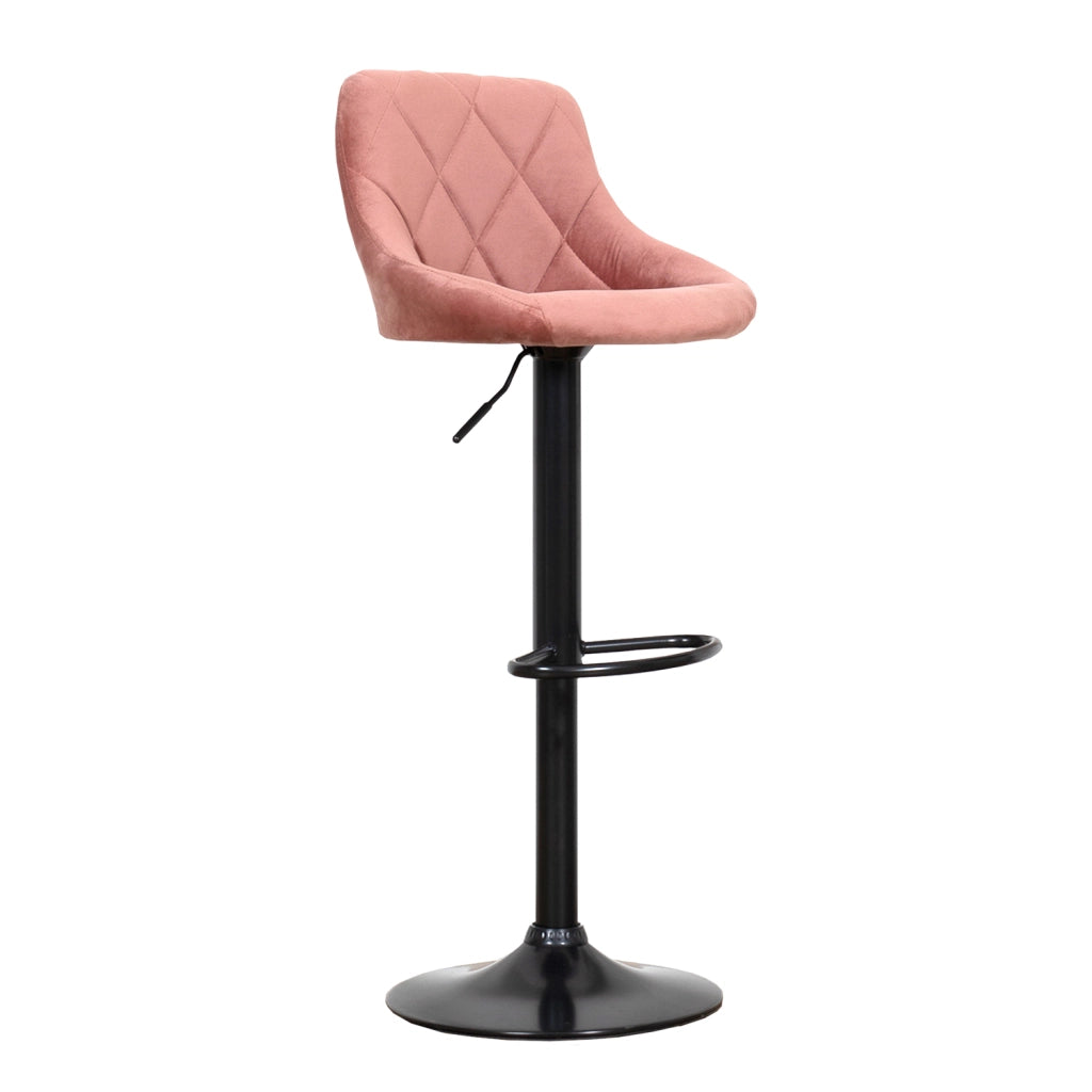 Sgabello da bar in velluto rosa ROBIN