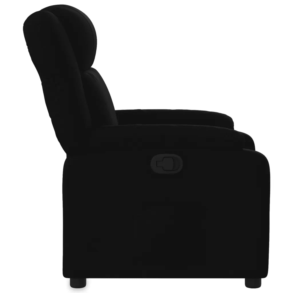 Poltrona | Sedia Relax Reclinabile in Tessuto Nero