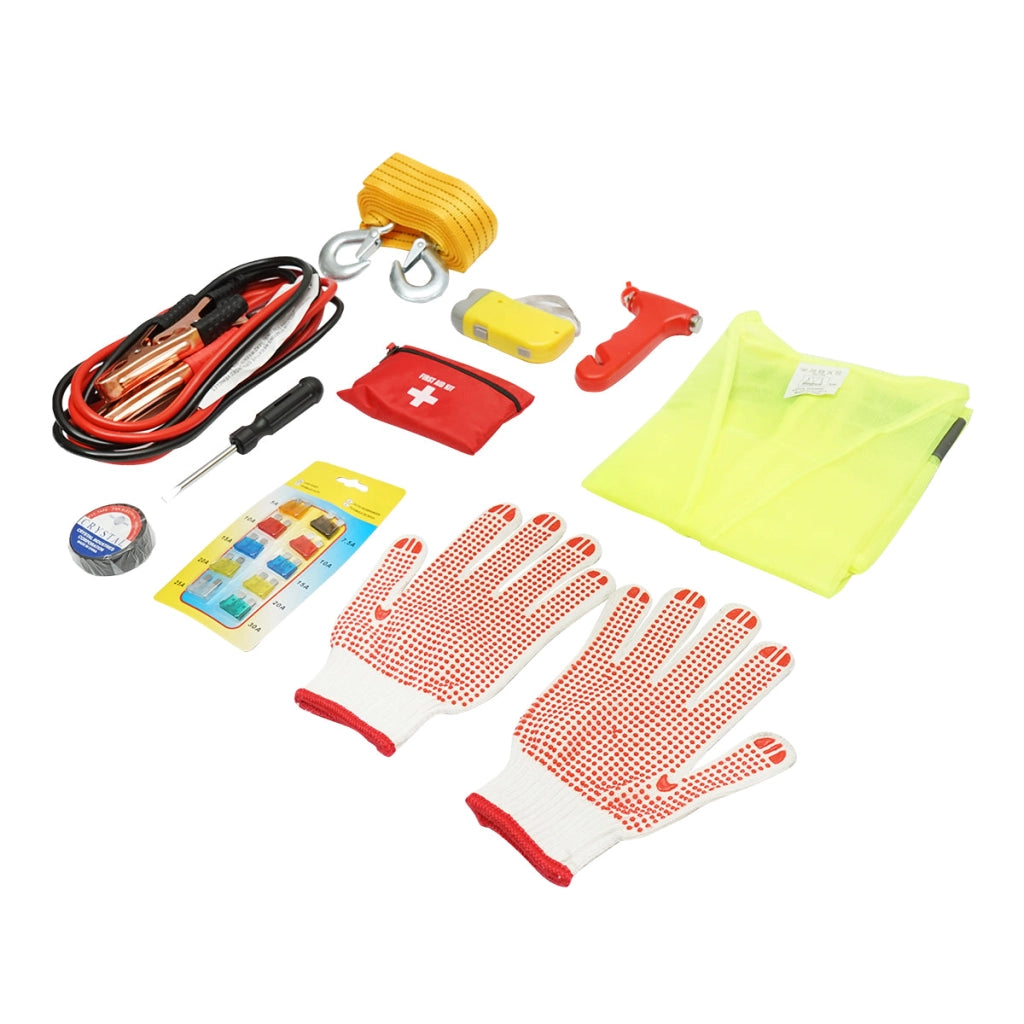 Kit di sicurezza per auto con forniture di emergenza 10 pezzi Breckner Germany