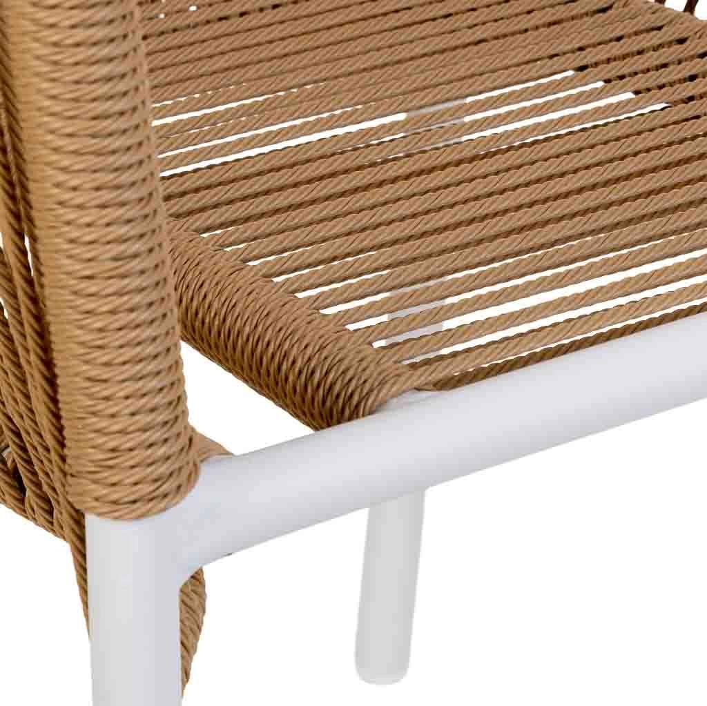 Sedia in rattan sintetico beige 57x63x84,5