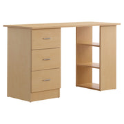 Scrivania con ripiani e cassetti ¨C zephmum ¨C Legno chiaro 120x50x75