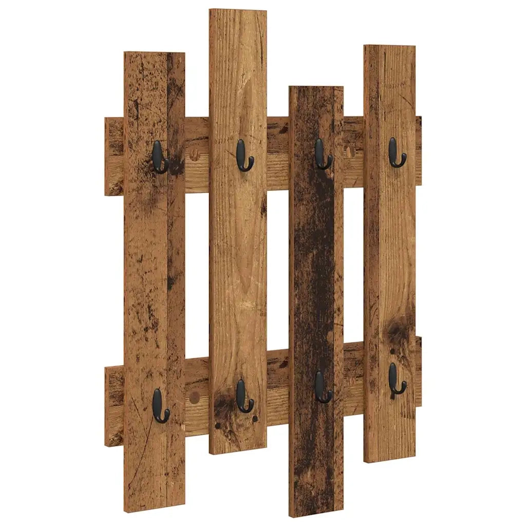 Appendiabiti a muro Legno vecchio 60 x 3 x 82 cm 874481