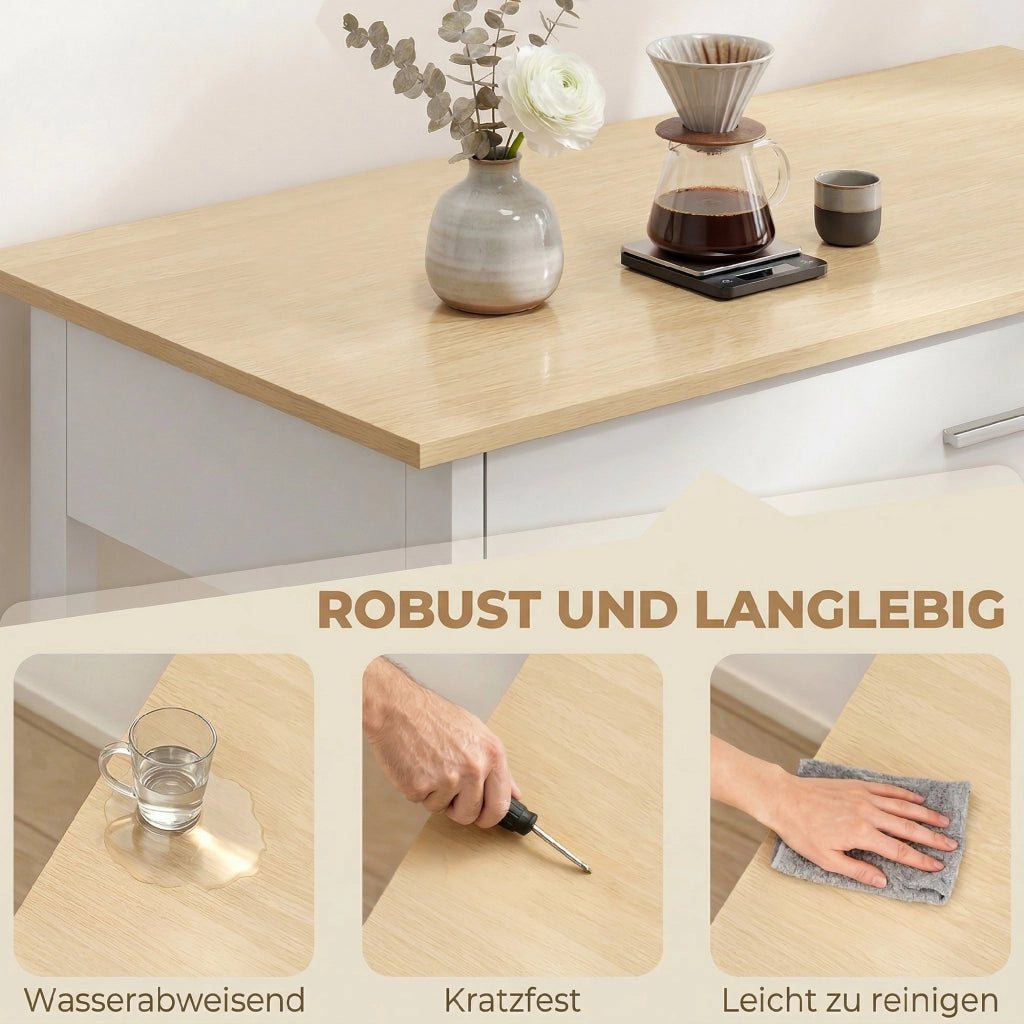 Carrello da cucina con ripiani ¨C Minimal ¨C Bianco