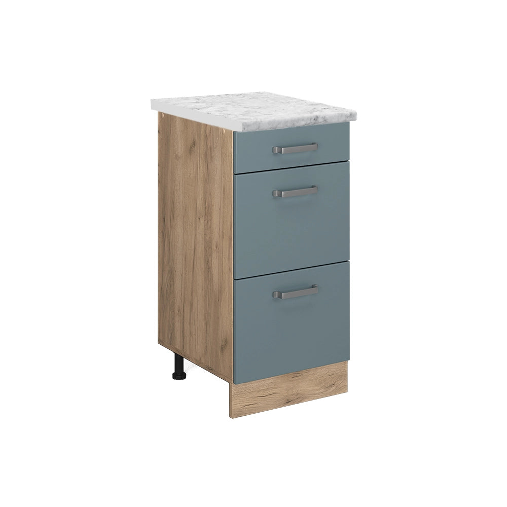 Vicco Mobiletto base per cucina Grigio-blu 40 cm PL Marmo