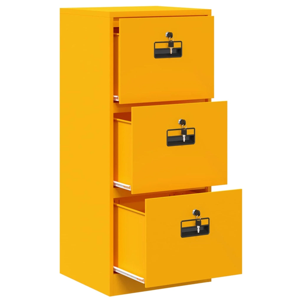 Armadio per File Geometrico Giallo senape 45,5 x 42 x 106,5 cm 891619
