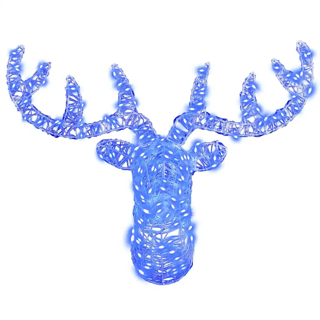 Testa di Renna con 140 LED Blu 68 x 36,5 x 62,5 cm Acrilico 42019063