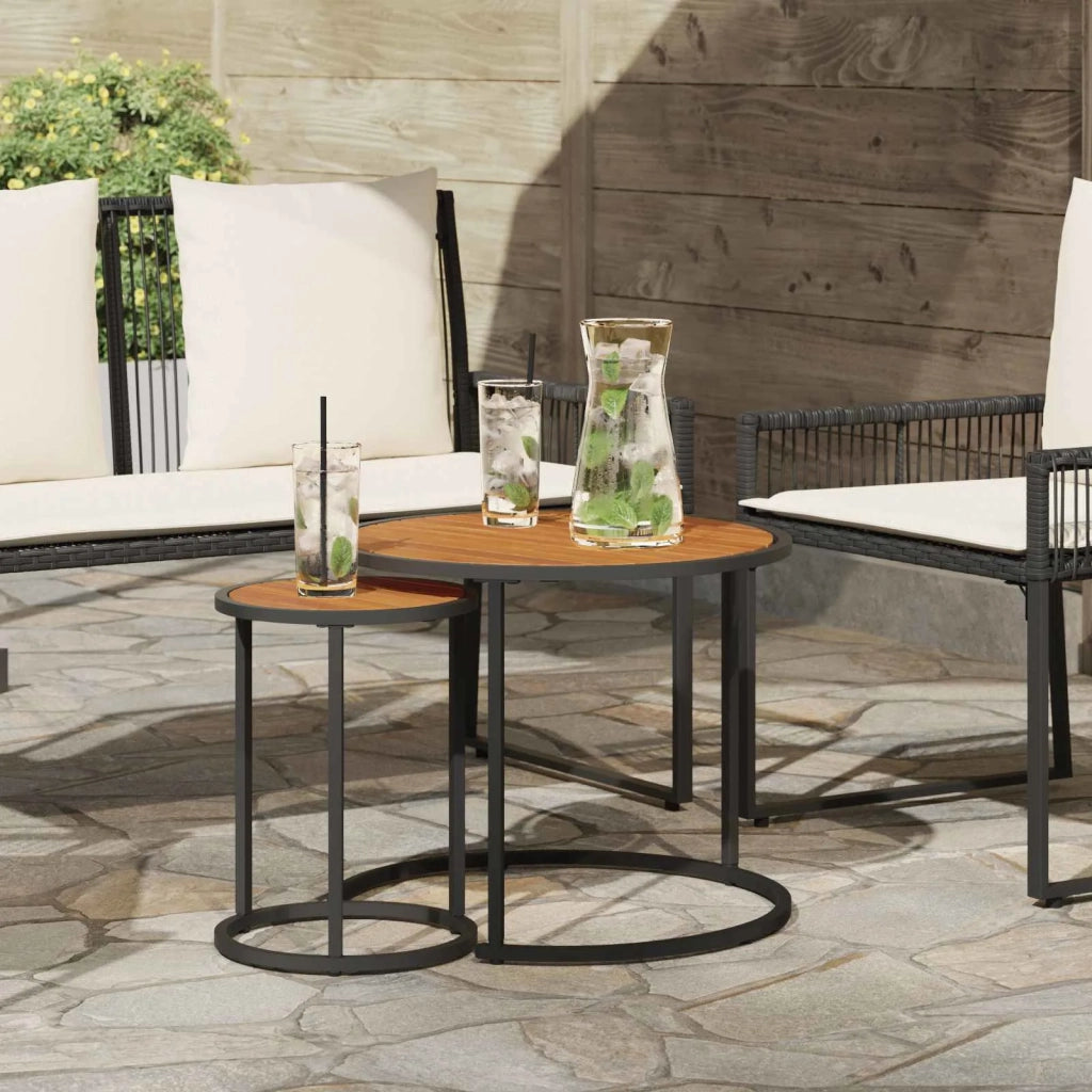 Set di Tavolini da Caffè 2 pcs Legno di Acacia Massello 42026684