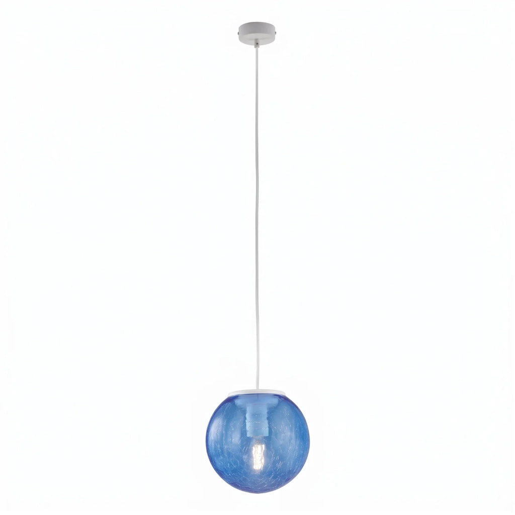Sospensione Andromeda 1 Luce Azzurro E Bianco Luceart Design