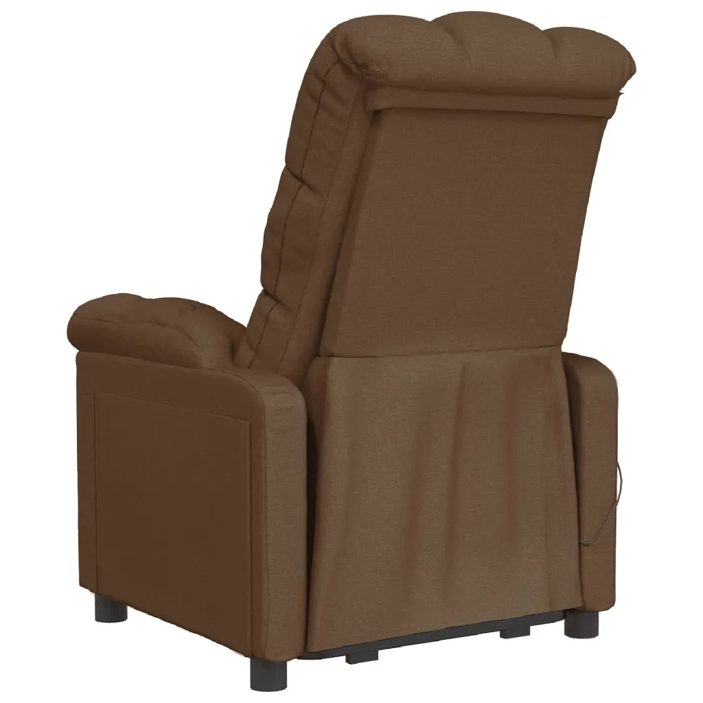 Poltrona Elettrica Reclinabile Marrone in Tessuto 3073752