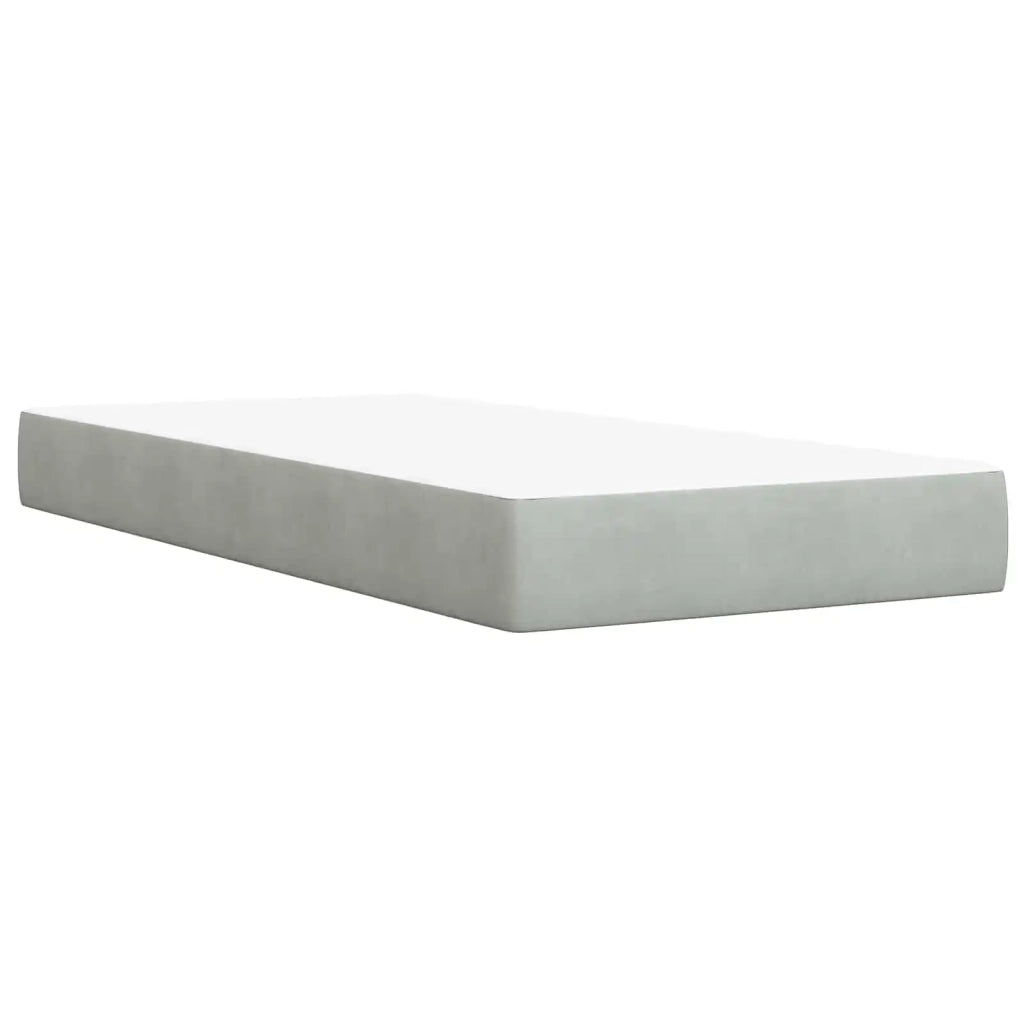 Letto con Box Spring, Materasso e LED Grigio Chiaro 90 x 190 cm 3453247