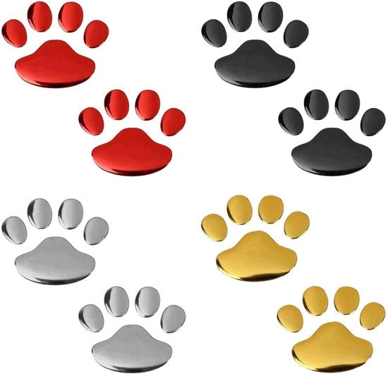 Set di adesivi per auto con animali - 4 pezzi - con unghia lucidata - adesivi per muuro - adesivi per laptop - adesivi per animali