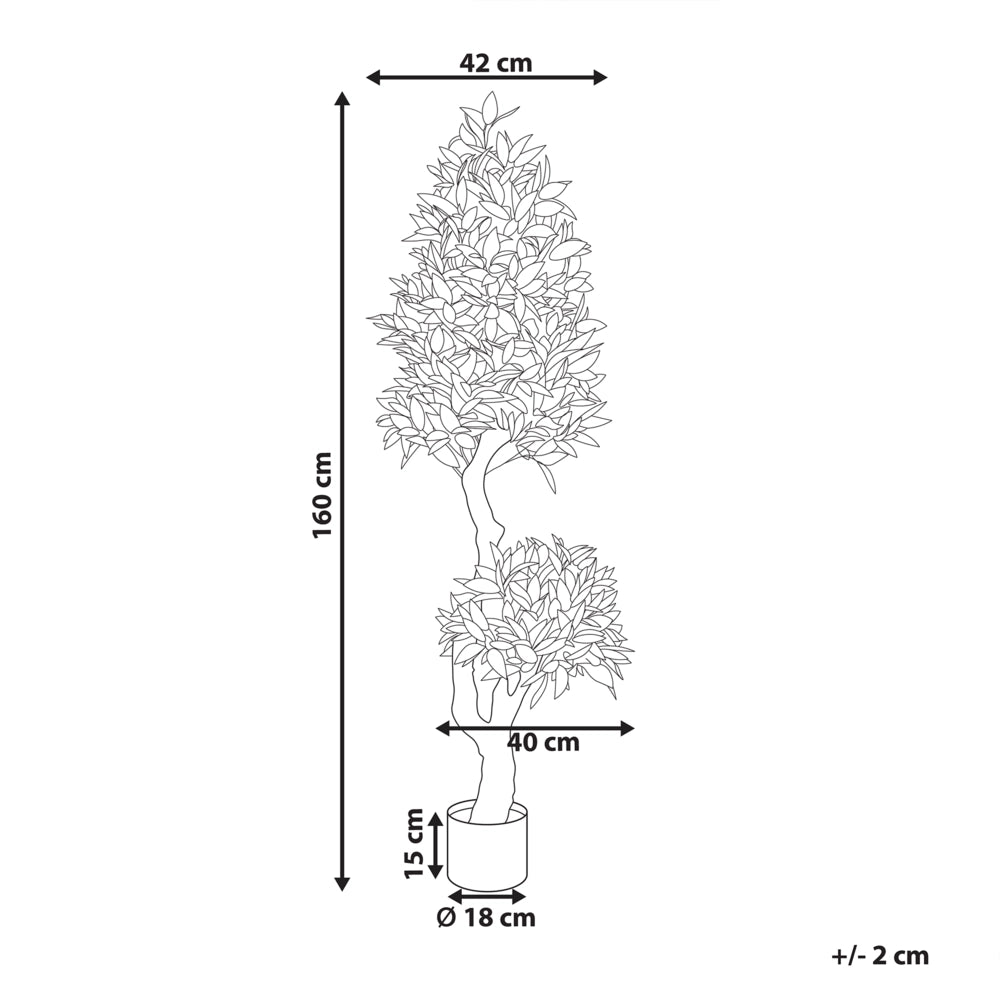 Pianta artificiale con vaso in plastica 160 cm nero pianta artificiale per interni ed esterni